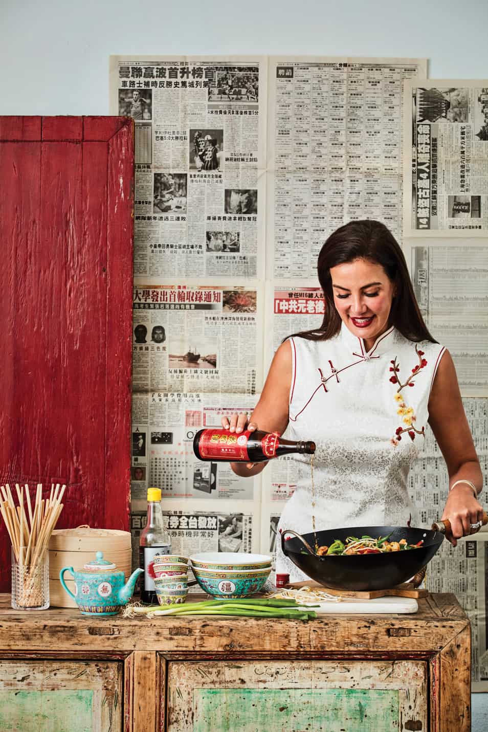 An open spread from the cookbook