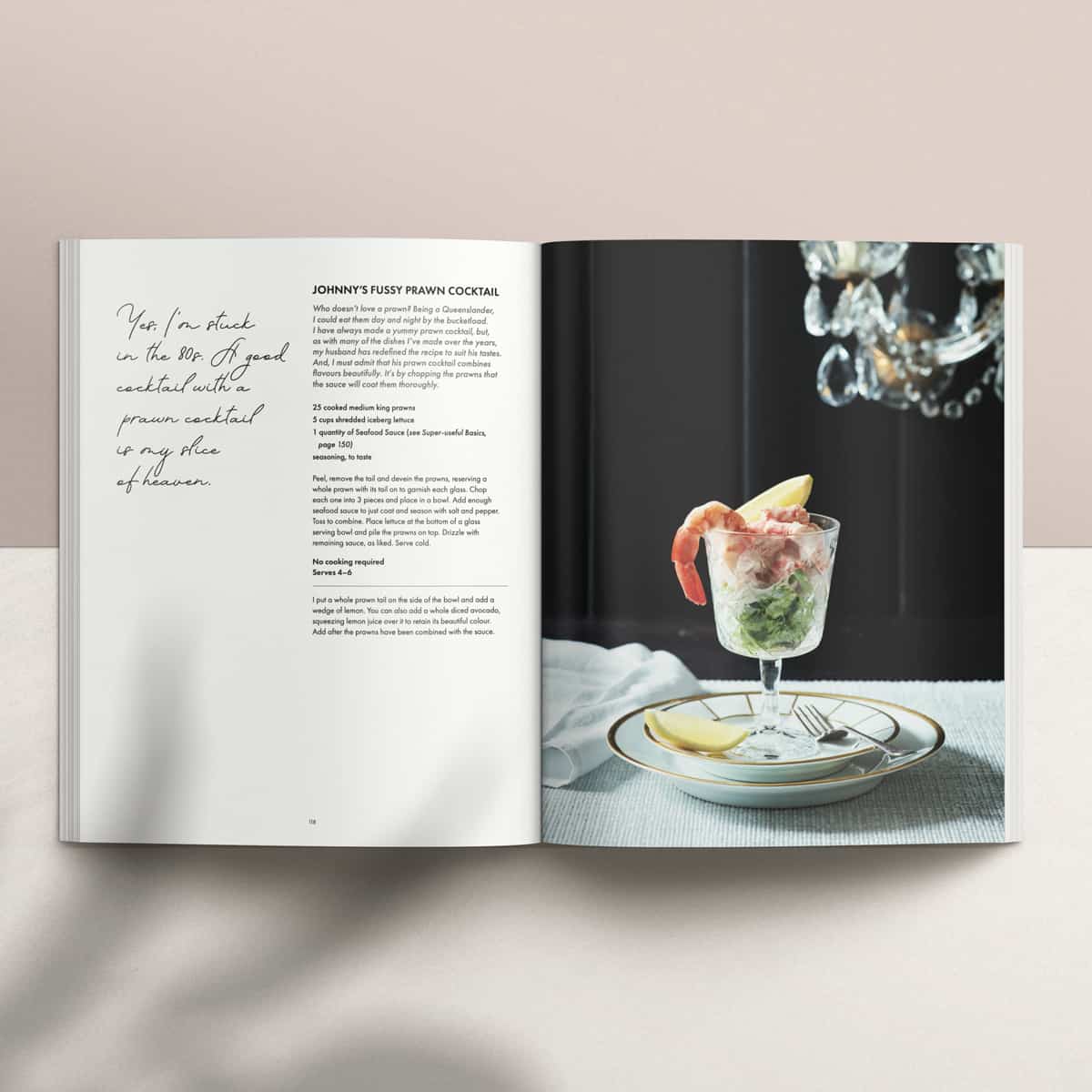 Prawn linguine from the cookbook